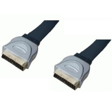 NILOX CAVO SCART 1 METRO 21PIN METAL PLUG GOLD