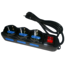 MULTIPRESA 9 POSTI 16A 6 PRESE BIV. + 3 SCHUKO 1.5M NERA