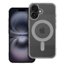 CUSTODIA CON SUPPORTO MAGSAFE E PROTEZIONE FOTOCAMERA PER IPHONE 16 TRASPARENTE