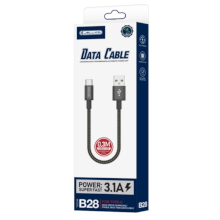 CAVO USB TYPE-C JELLICO B28 3.1A 0.3M NERO