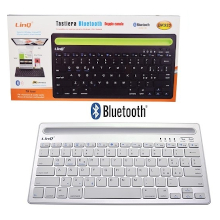 TASTIERA BLUETOOTH 78 TASTI COLORI NERO-SILVER