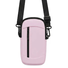 BORSELLO PORTA SMARTPHONE 2 IN 1 CON TRACOLLA REGOLABILE IMPERMEABILE ROSA