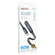 CAVO BOROFONE BX126 USB-C USB-C ANGOLATO PD 60W 1M NERO