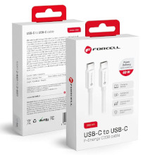 CAVO FORCELL C338 TYPE-C TYPE-C QC4.0 3A/20V PD60W 2M BIANCO