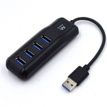 HUB USB CON 4 PORTE USB 3.0 NERO