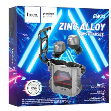 AURICOLARI BLUETOOTH HOCO EW33 CON LUCI LED INTEGRATE TWS ZINC ALLOY GRIGI
