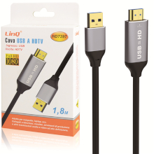 CAVO DA USB MASCHIO A HDMI MASCHIO 1080P 1.8M