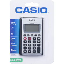 CALCOLATRICE TASCABILE 8 CIFRE CASIO HL-820VA