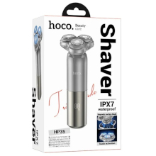 RASOIO A 3 LAME HOCO HP35 CON DISPLAY LED 600MAH GRIGIO