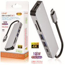 HUB TYPE-C 6 IN 1 CON HDMI 5GBPS