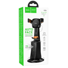 SUPPORTO TREPPIEDE PER SMARTPHONE HOCO K26 A 360 GRADI CON RILEVAMENTO AUTOMATICO DEL VISO NERO