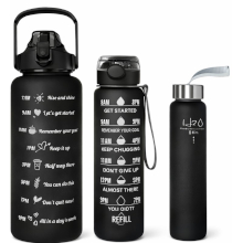 SET DI 3 BORRACCE 2000-900-300ML NERE