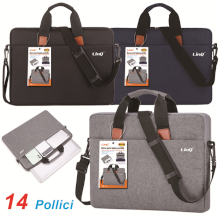 BORSA PER NOTEBOOK CON TRACOLLA 14 POLLICI COLORI VARI