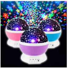 LAMPADA DA NOTTE CON PROIETTORE CIELO STELLATO ROSA