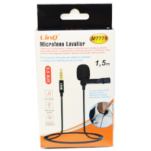 MICROFONO LAVALIER CON CLIP E INTERFACCIA JACK 3.5MM