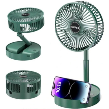 MINI VENTILATORE DA TAVOLO CON SUPPORTO PER SMARTPHONE VERDE