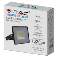 FARO LED SMD 20W E-SERIES G2 COLORE NERO 6400K IP65