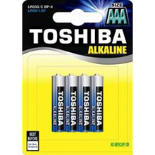 TOSHIBA ALKALINE LR03 MINI STILO AAA BLISTER 4 PZ