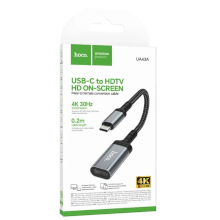CAVO HOCO UA43A DA USB-C A HDMI FEMMINA 4K 30HZ 0.2M GRIGIO