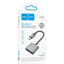 ADATTATORE HOCO UPA34A DA AUX USB-C A 2 X USB-C GRIGIO