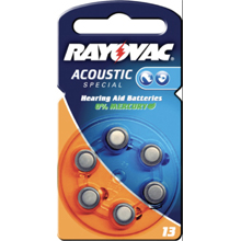 VARTA RAYOVAC ACUSTICA ZINCO ARIA A13 BLISTER 6PZ