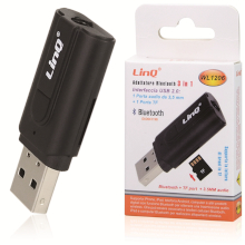 ADATTATORE USB BLUETOOTH 5.3 + SLOT MICROSD + JACK 3.5MM