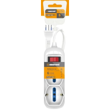 MULTIPRESA CON INTERRUTTORE A 6 USCITE 16A 250V MAX 3680W 1.5M