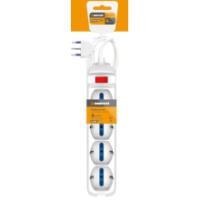MULTIPRESA CON INTERRUTTORE A 4 USCITE 16A 250V MAX 3680W 1.5M
